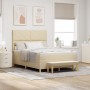 Cama Box Spring Crema con Colchón y Banco 160x200 cm Tela | Foro24.es | Tu tienda online para hogar, jardín y más Foro24.es