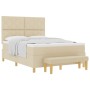 Cama Box Spring Crema con Colchón y Banco 160x200 cm Tela | Foro24.es | Tu tienda online para hogar, jardín y más Foro24.es