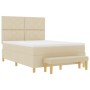 Cama Box Spring Crema con Colchón y Banco 160x200 cm Tela | Foro24.es | Tu tienda online para hogar, jardín y más Foro24.es