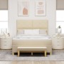 Cama Box Spring Crema con Colchón y Banco 160x200 cm Tela | Foro24.es | Tu tienda online para hogar, jardín y más Foro24.es