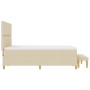 Cama Box Spring Crema con Colchón y Banco 160x200 cm Tela | Foro24.es | Tu tienda online para hogar, jardín y más Foro24.es