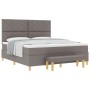 Cama con Box Spring y Colchón Taupe 180x200 cm Tela | Foro24.es | Tu tienda online para hogar, jardín y más Foro24.es
