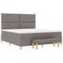 Cama con Box Spring y Colchón Taupe 180x200 cm Tela | Foro24.es | Tu tienda online para hogar, jardín y más Foro24.es