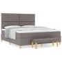 Cama con Box Spring y Colchón Taupe 180x200 cm Tela | Foro24.es | Tu tienda online para hogar, jardín y más Foro24.es