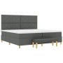 Cama con Base de Muelles con Colchón y Banco Gris Oscuro 200x200 cm Tela | Foro24.es | Tu tienda online para hogar, jardín y más Foro24.es