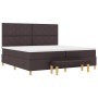Cama con somier con colchón y banco marrón oscuro 200x200 cm tela de , Camas y somieres - Ref: Foro24-3344404, Precio: 754,05...