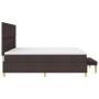 Cama con somier con colchón y banco marrón oscuro 200x200 cm tela de , Camas y somieres - Ref: Foro24-3344404, Precio: 754,05...