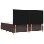 Cama con somier con colchón y banco marrón oscuro 200x200 cm tela de , Camas y somieres - Ref: Foro24-3344404, Precio: 754,05...