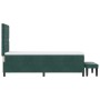 Cama con Muelles con Colchón y Banco Verde Oscuro 80x200 cm Terciopelo | Foro24.es | Tu tienda online para hogar, jardín y más Foro24.es