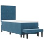 Cama con Base con Colchón y Banco Azul Oscuro 80x200 cm Terciopelo de , Camas y somieres - Ref: Foro24-3344412, Precio: 326,8...