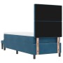Cama con Base con Colchón y Banco Azul Oscuro 80x200 cm Terciopelo de , Camas y somieres - Ref: Foro24-3344412, Precio: 326,8...