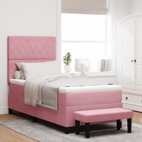 Comprar Cama con box spring con colchón y banco