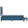 cama base de caja con colchón y banco azul oscuro 90x190 cm terciopelo | Foro24.es | Tu tienda online para hogar, jardín y más Foro24.es