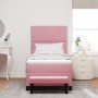 Cama con box spring con colchón y banco rosa 90x190 cm de terciopelo | Foro24.es | Tu tienda online para hogar, jardín y más Foro24.es
