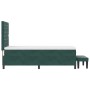 Cama con Box Spring con Colchón y Banco Verde Oscuro 100x200 cm Terciopelo | Foro24.es | Tu tienda online para hogar, jardín y más Foro24.es