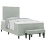 Cama con Somier con Colchón y Banco Gris Claro 120x200 cm Terciopelo | Foro24.es | Tu tienda online para hogar, jardín y más Foro24.es
