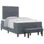 Cama con Base de Muelles con Colchón y Banco Gris Oscuro 120x200 cm Terciopelo | Foro24.es | Tu tienda online para hogar, jardín y más Foro24.es