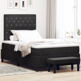 Cama con Muelles y Colchón Negro 120x200 cm Terciopelo de , Camas y somieres - Ref: Foro24-3344440, Precio: 451,52 €, Descuen...