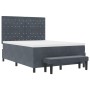 Cama Box Spring con Colchón y Banco Gris Oscuro 140x200 cm Terciopelo de , Camas y somieres - Ref: Foro24-3344451, Precio: 54...