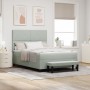 Cama con Somier con Colchón y Banco Gris Claro 160x200 cm Terciopelo | Foro24.es | Tu tienda online para hogar, jardín y más Foro24.es