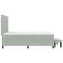 Cama con Somier con Colchón y Banco Gris Claro 160x200 cm Terciopelo | Foro24.es | Tu tienda online para hogar, jardín y más Foro24.es