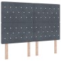 Cama con Base Tapizada con Colchón y Banco Gris Oscuro 160x200 cm Terciopelo | Foro24.es | Tu tienda online para hogar, jardín y más Foro24.es