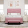 Cama con Somier con Colchón y Banco Rosa 160x200 cm Terciopelo | Foro24.es | Tu tienda online para hogar, jardín y más Foro24.es