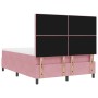 Cama con Somier con Colchón y Banco Rosa 160x200 cm Terciopelo | Foro24.es | Tu tienda online para hogar, jardín y más Foro24.es