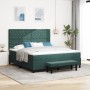Cama Box Spring con Colchón y Banco Verde Oscuro 180x200 cm Terciopelo | Foro24.es | Tu tienda online para hogar, jardín y más Foro24.es