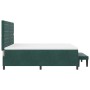 Cama Box Spring con Colchón y Banco Verde Oscuro 180x200 cm Terciopelo | Foro24.es | Tu tienda online para hogar, jardín y más Foro24.es