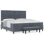 Cama con base y colchón gris oscuro 200x200 cm terciopelo | Foro24.es | Tu tienda online para hogar, jardín y más Foro24.es