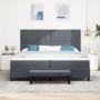 Cama con base y colchón gris oscuro 200x200 cm terciopelo | Foro24.es | Tu tienda online para hogar, jardín y más Foro24.es