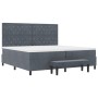 Cama con base y colchón gris oscuro 200x200 cm terciopelo | Foro24.es | Tu tienda online para hogar, jardín y más Foro24.es