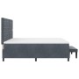 Cama con base y colchón gris oscuro 200x200 cm terciopelo | Foro24.es | Tu tienda online para hogar, jardín y más Foro24.es