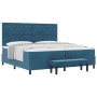 Cama con base tapizada con colchón y banco Azul oscuro 200x200 cm Terciopelo | Foro24.es | Tu tienda online para hogar, jardín y más Foro24.es