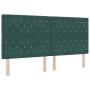 Cama con Base de Resortes con Colchón y Banco Verde Oscuro 200x200 cm Terciopelo | Foro24.es | Tu tienda online para hogar, jardín y más Foro24.es