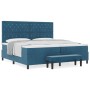 Cama con base tapizada con colchón y banco Azul oscuro 200x200 cm Terciopelo | Foro24.es | Tu tienda online para hogar, jardín y más Foro24.es