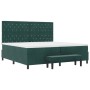 Cama con Base de Resortes con Colchón y Banco Verde Oscuro 200x200 cm Terciopelo | Foro24.es | Tu tienda online para hogar, jardín y más Foro24.es