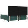 Cama con Base de Resortes con Colchón y Banco Verde Oscuro 200x200 cm Terciopelo | Foro24.es | Tu tienda online para hogar, jardín y más Foro24.es