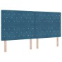Cama con base tapizada con colchón y banco Azul oscuro 200x200 cm Terciopelo | Foro24.es | Tu tienda online para hogar, jardín y más Foro24.es