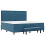 Cama con base tapizada con colchón y banco Azul oscuro 200x200 cm Terciopelo | Foro24.es | Tu tienda online para hogar, jardín y más Foro24.es