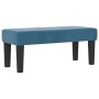 Cama con Box Spring con Colchón & Banco Azul Oscuro 80x200 cm Terciopelo de , Camas y somieres - Ref: Foro24-3344478, Precio:...