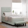 Cama Box Spring con Colchón y Banco Gris Claro 100x200 cm Terciopelo de , Camas y somieres - Ref: Foro24-3344492, Precio: 372...