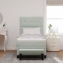 Cama Box Spring con Colchón y Banco Gris Claro 100x200 cm Terciopelo de , Camas y somieres - Ref: Foro24-3344492, Precio: 372...