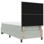 Cama Box Spring con Colchón y Banco Gris Claro 100x200 cm Terciopelo de , Camas y somieres - Ref: Foro24-3344492, Precio: 372...