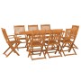 Set de comedor para jardín 9 piezas madera maciza de acacia de vidaXL, Conjuntos de jardín - Ref: Foro24-3086971, Precio: 685...