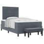 Cama con Resorte con Colchón y Banco Gris Oscuro 120x200 cm Terciopelo de , Camas y somieres - Ref: Foro24-3344505, Precio: 4...