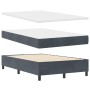 Cama con Resorte con Colchón y Banco Gris Oscuro 120x200 cm Terciopelo de , Camas y somieres - Ref: Foro24-3344505, Precio: 4...
