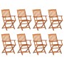 Set de comedor para jardín 9 piezas madera maciza de acacia de vidaXL, Conjuntos de jardín - Ref: Foro24-3086971, Precio: 685...