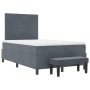 Cama con Resorte con Colchón y Banco Gris Oscuro 120x200 cm Terciopelo de , Camas y somieres - Ref: Foro24-3344505, Precio: 4...